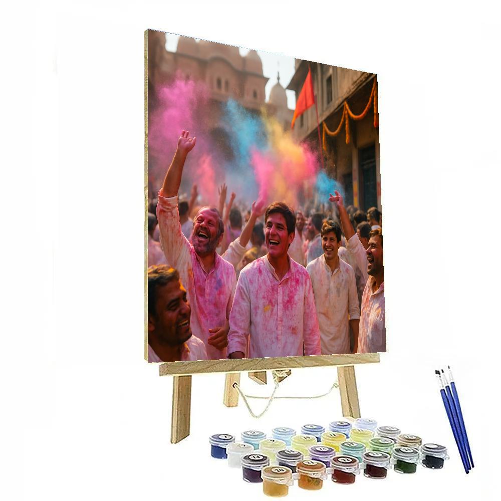 Holi Powder Carnival Mathura painting number kit