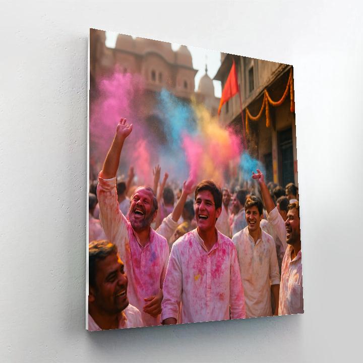 Holi Powder Carnival Mathura painting number kit