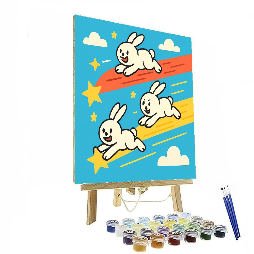 Comet Race Rabbits paint by numbers