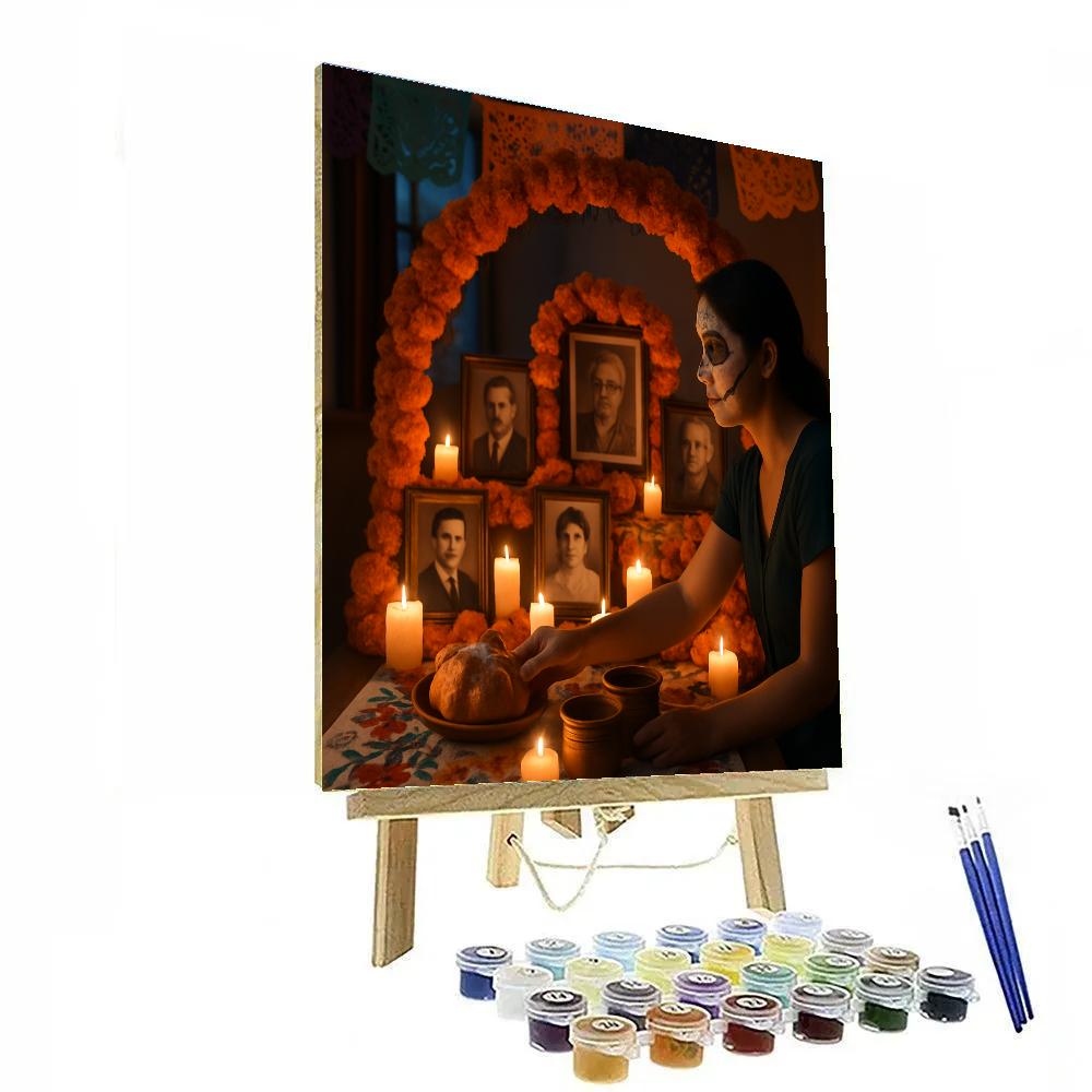 Dia De Muertos Ofrenda Evening painting number kit