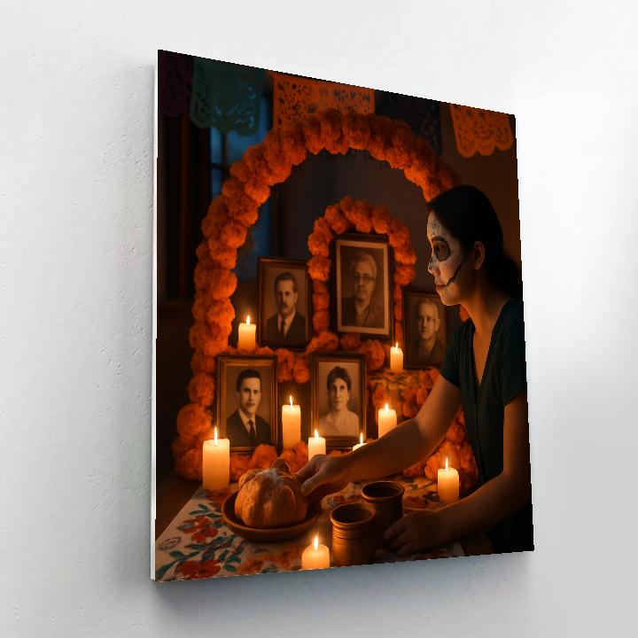 Dia De Muertos Ofrenda Evening painting number kit