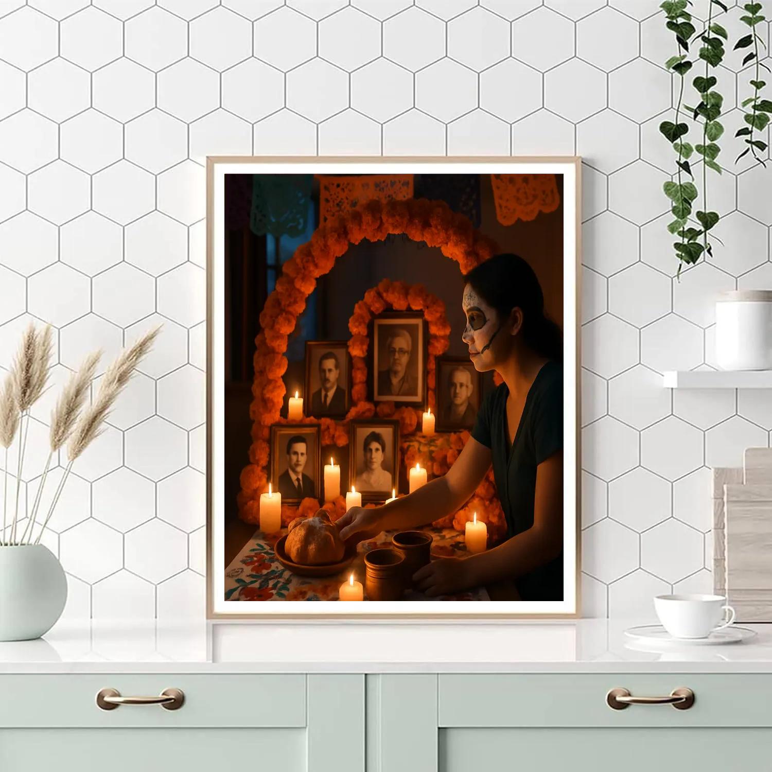 Dia De Muertos Ofrenda Evening painting number kit