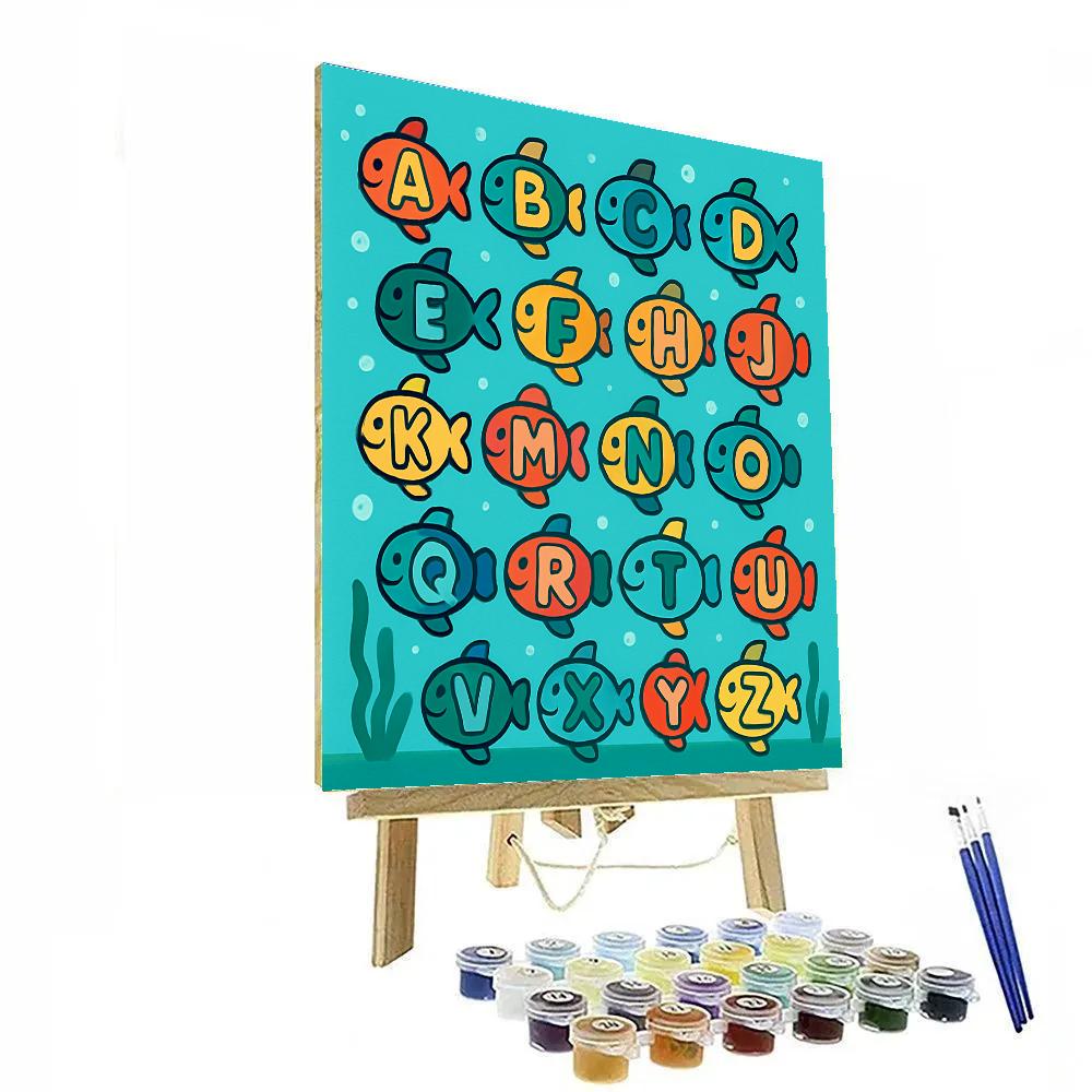 Alphabet Aquarium Paint by numbers kits
