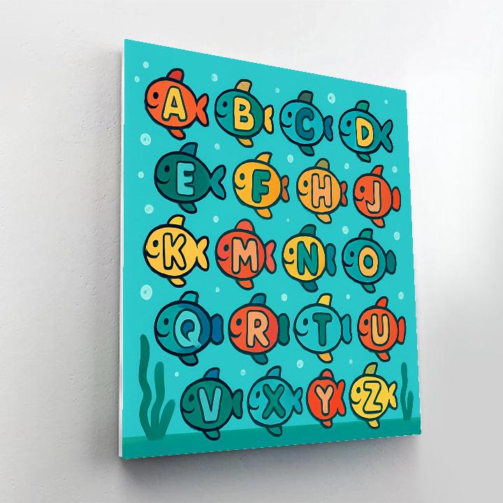 Alphabet Aquarium Paint by numbers kits