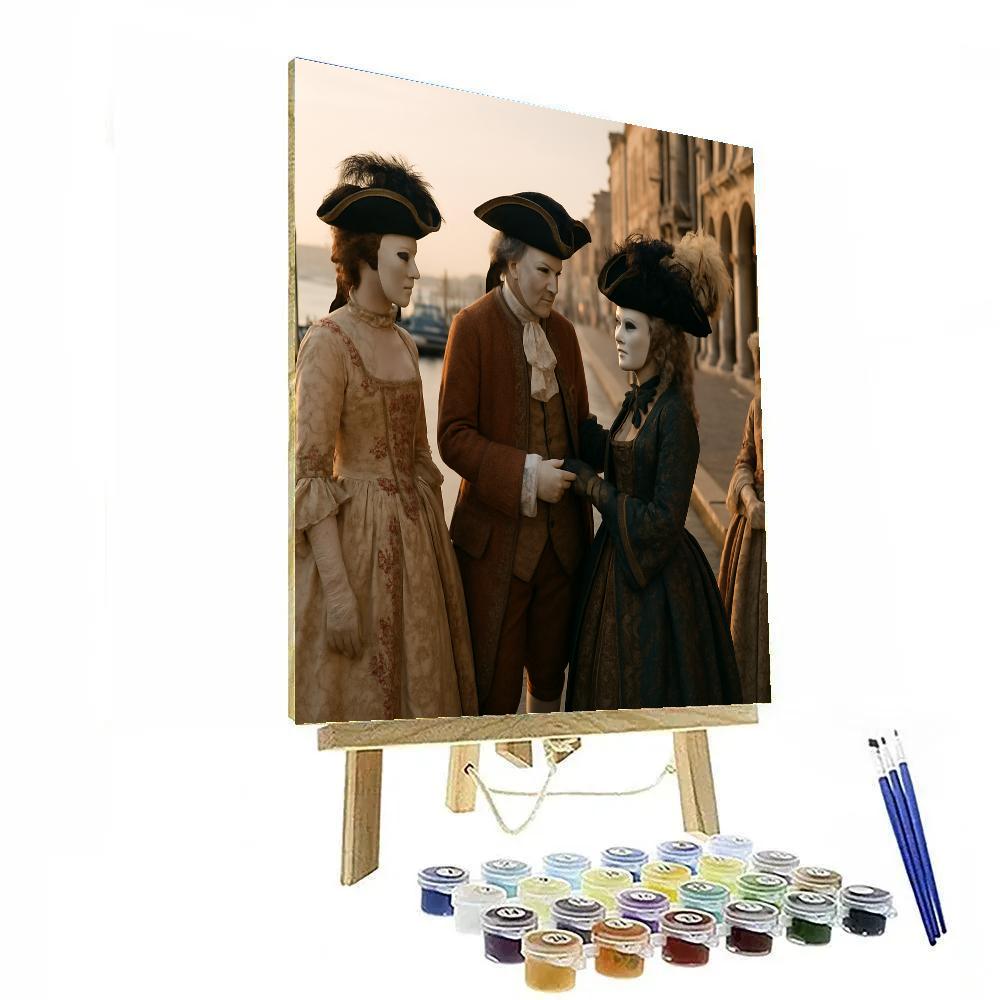 Venice Masked Carnival Morning paint by numbers