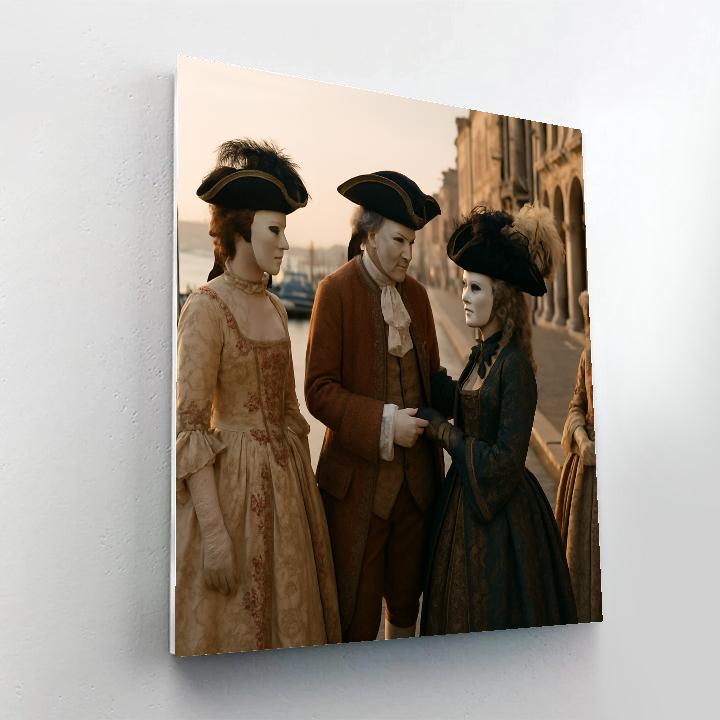 Venice Masked Carnival Morning paint by numbers