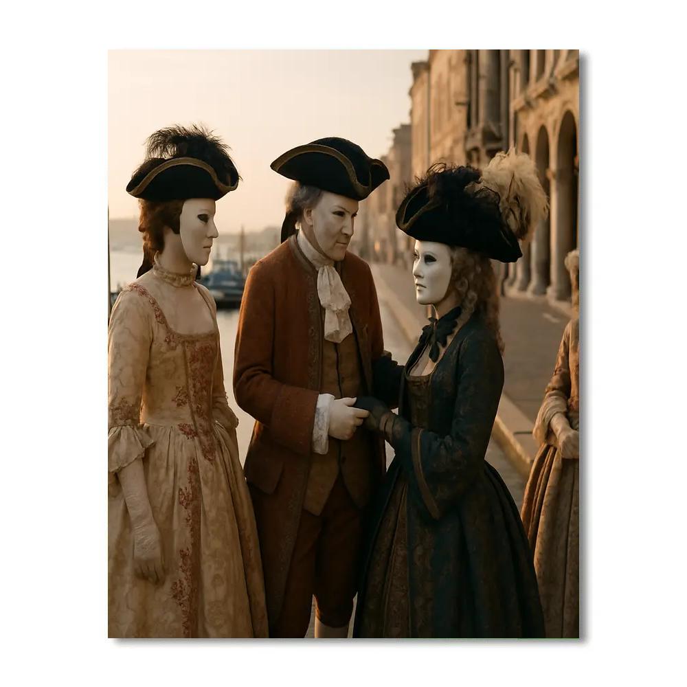 Venice Masked Carnival Morning paint by numbers