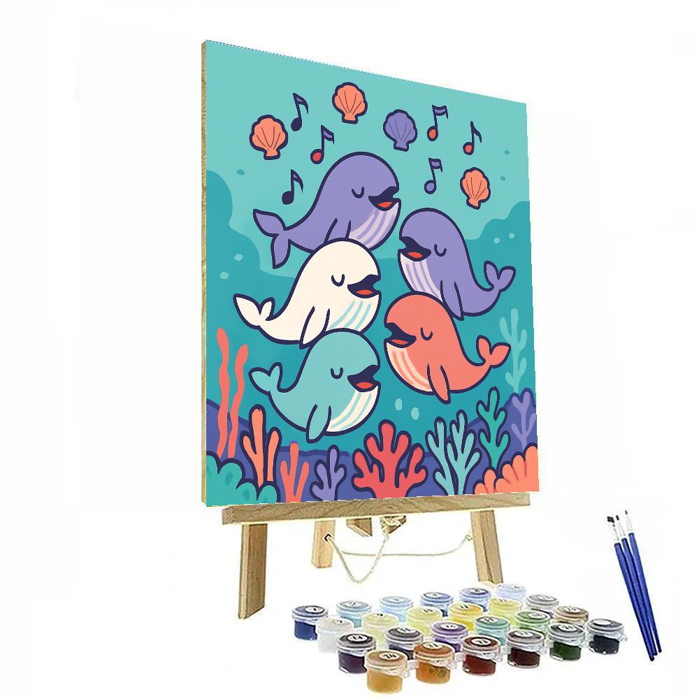 Coral Choir Whales paint by color