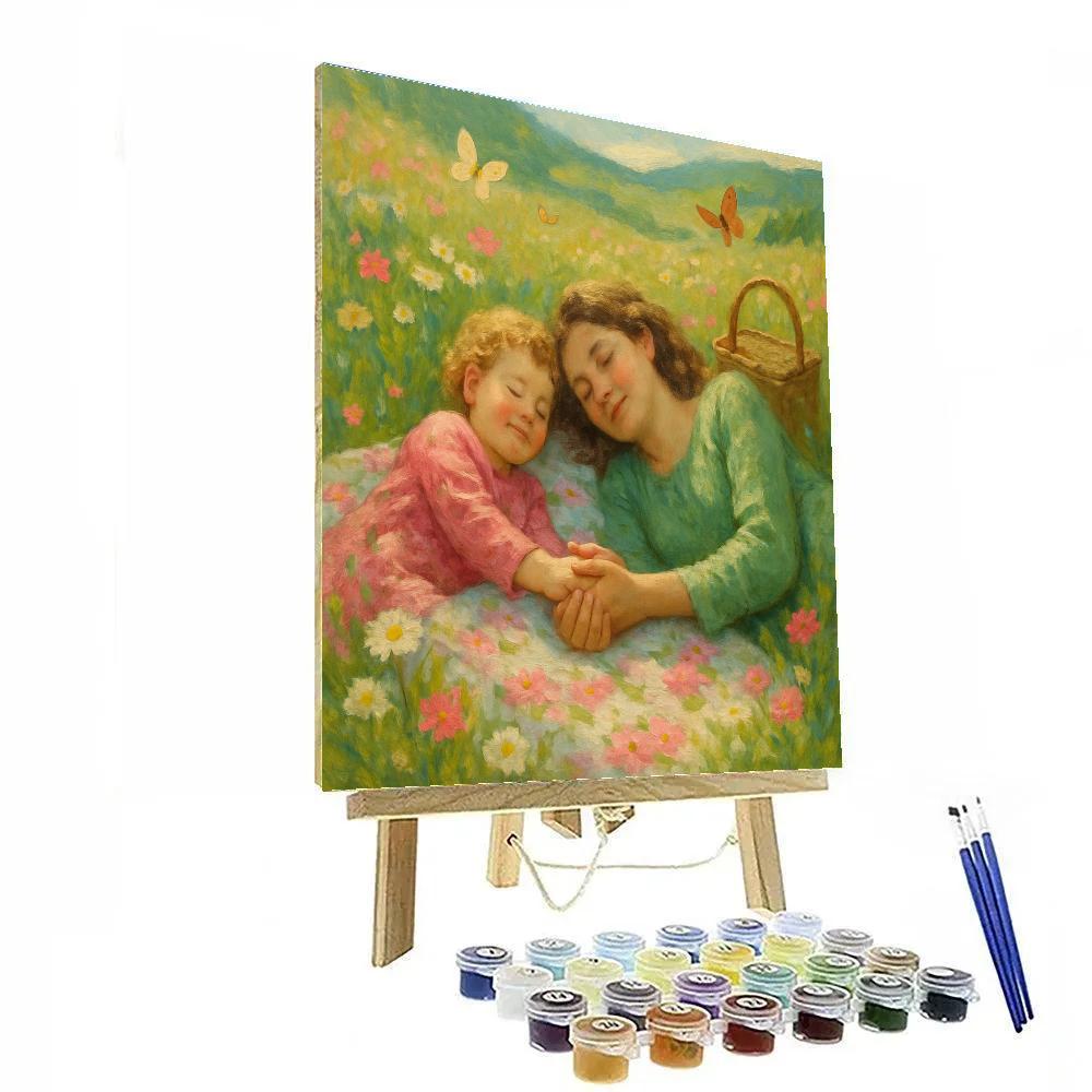 Picnic Blanket Of Wildflowers Number painting