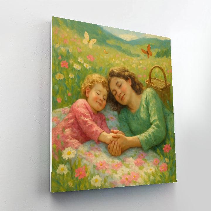 Picnic Blanket Of Wildflowers Number painting