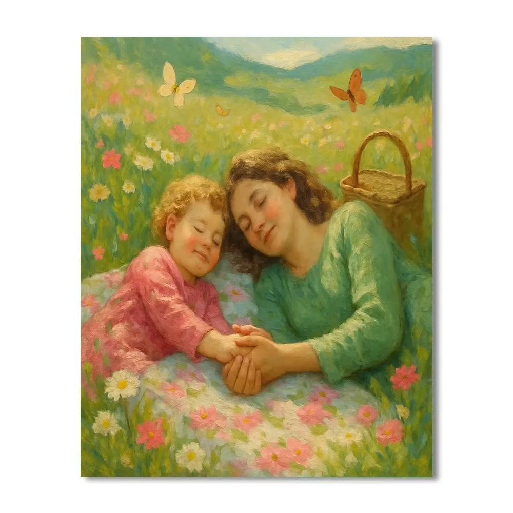 Picnic Blanket Of Wildflowers Number painting