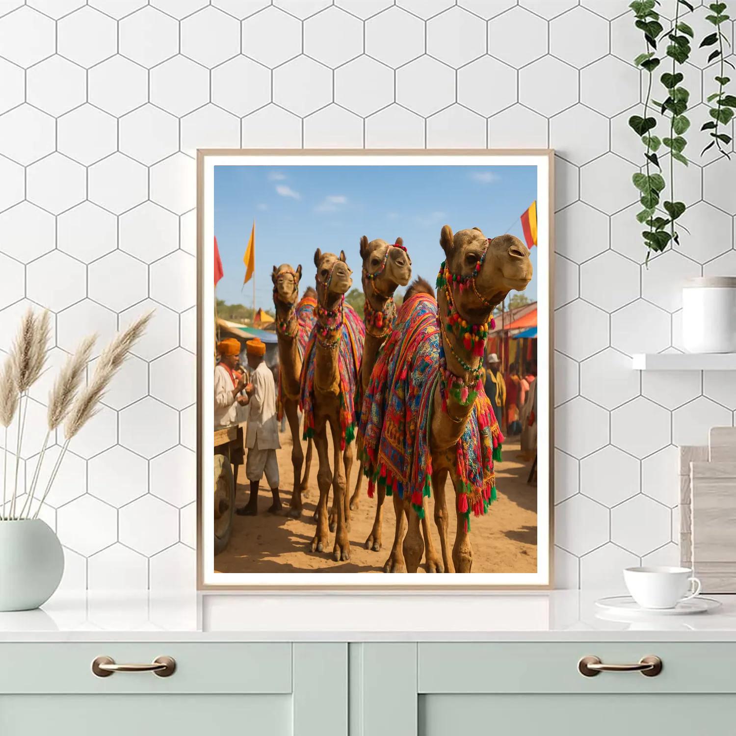 Pushkar Camel Fair Camel Market paint by color