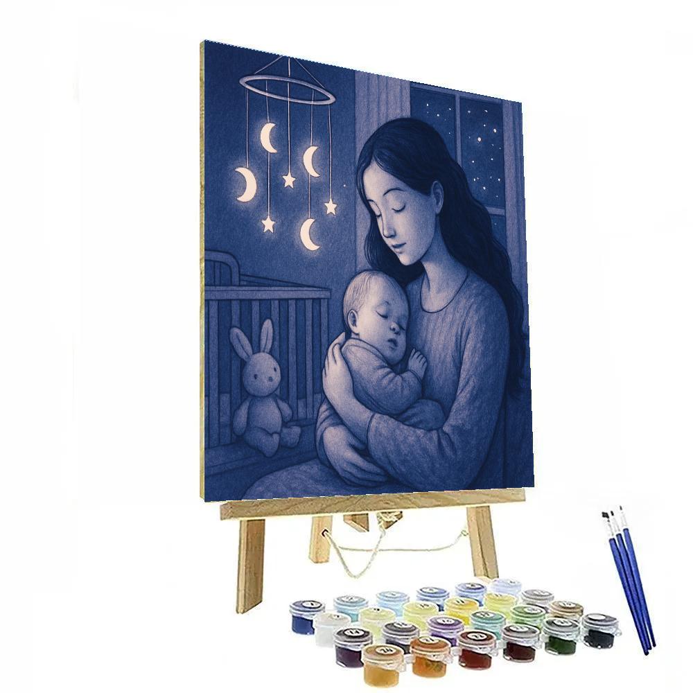 Bedtime Moon Lullaby Paint by numbers kits