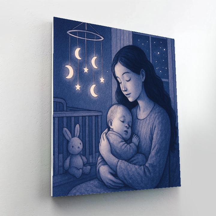 Bedtime Moon Lullaby Paint by numbers kits