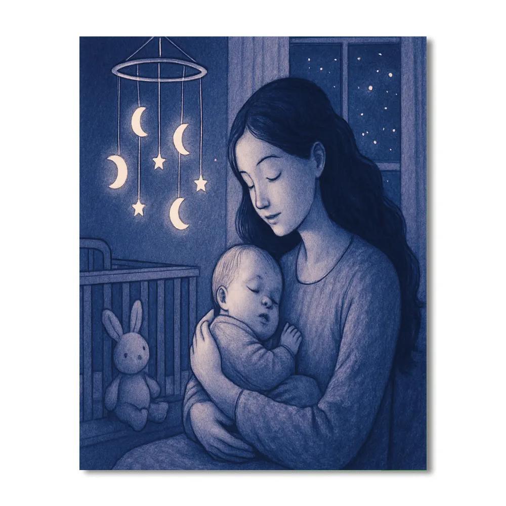 Bedtime Moon Lullaby Paint by numbers kits
