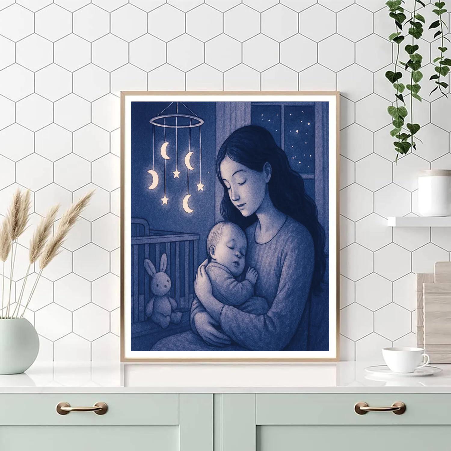 Bedtime Moon Lullaby Paint by numbers kits