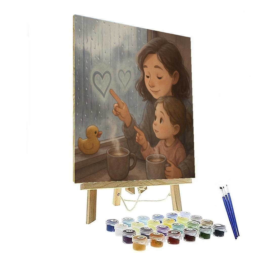 Rainy Day Window Drawing paint by numbers