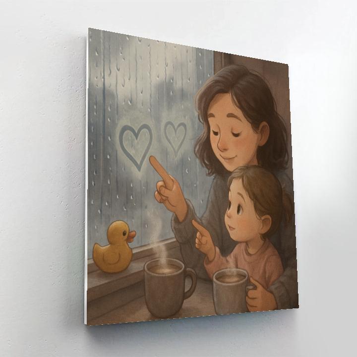 Rainy Day Window Drawing paint by numbers