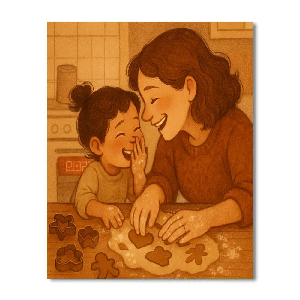 Baking Cookies Hand In Hand DIY paint by numbers