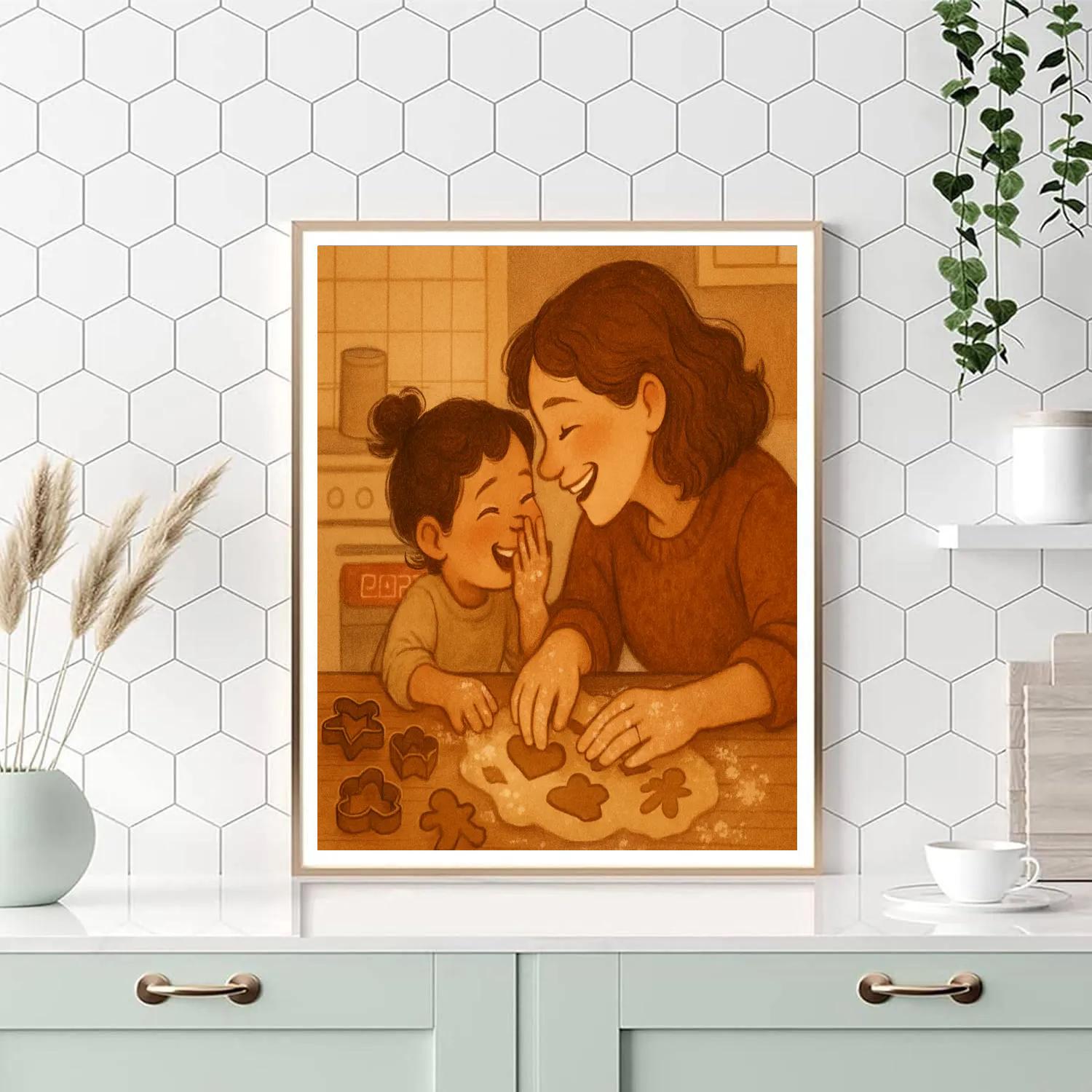 Baking Cookies Hand In Hand DIY paint by numbers