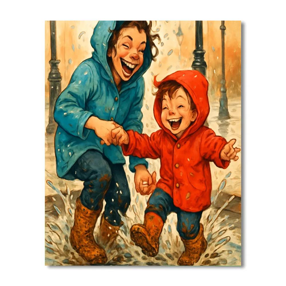 Puddle Jumping Joy paint by color