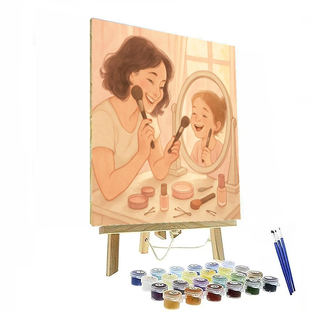 Morning Makeup Lesson DIY paint by numbers