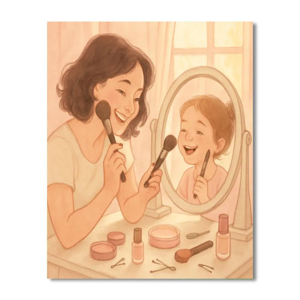 Morning Makeup Lesson DIY paint by numbers