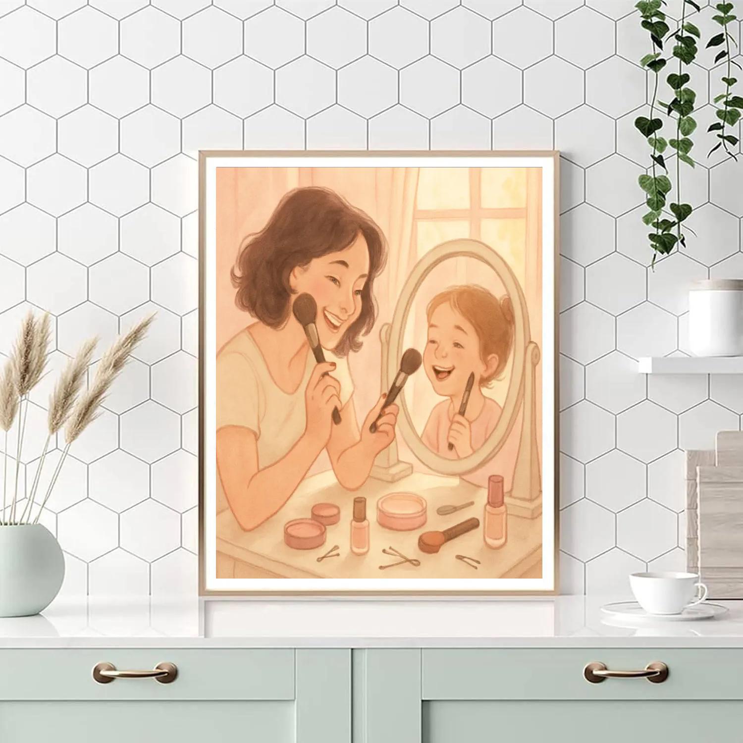 Morning Makeup Lesson DIY paint by numbers