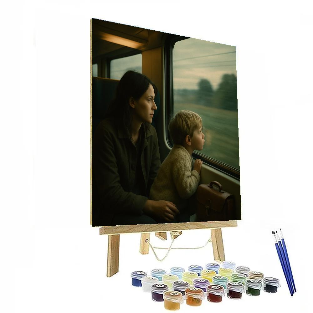 Train Ride Window Together Numbered painting kits