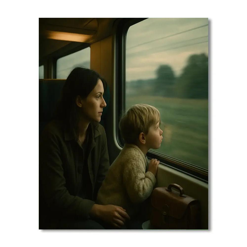 Train Ride Window Together Numbered painting kits