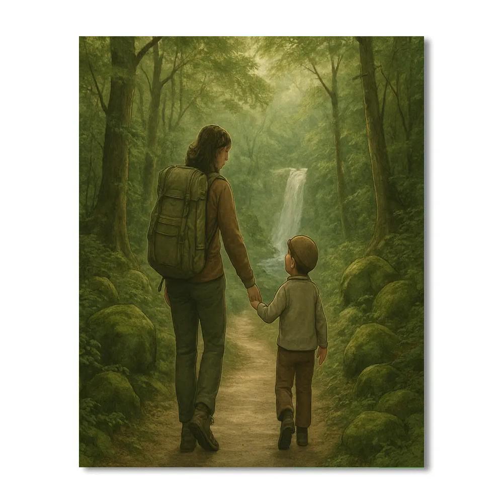 Nature Trail Hand Holding Numbered painting kits