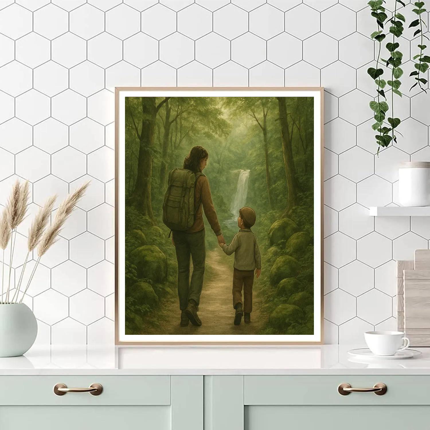 Nature Trail Hand Holding Numbered painting kits