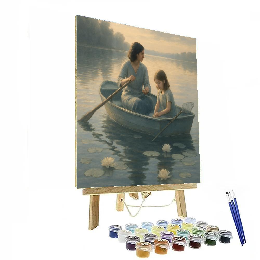 Floatboat Afternoon On The Lake paint by numbers