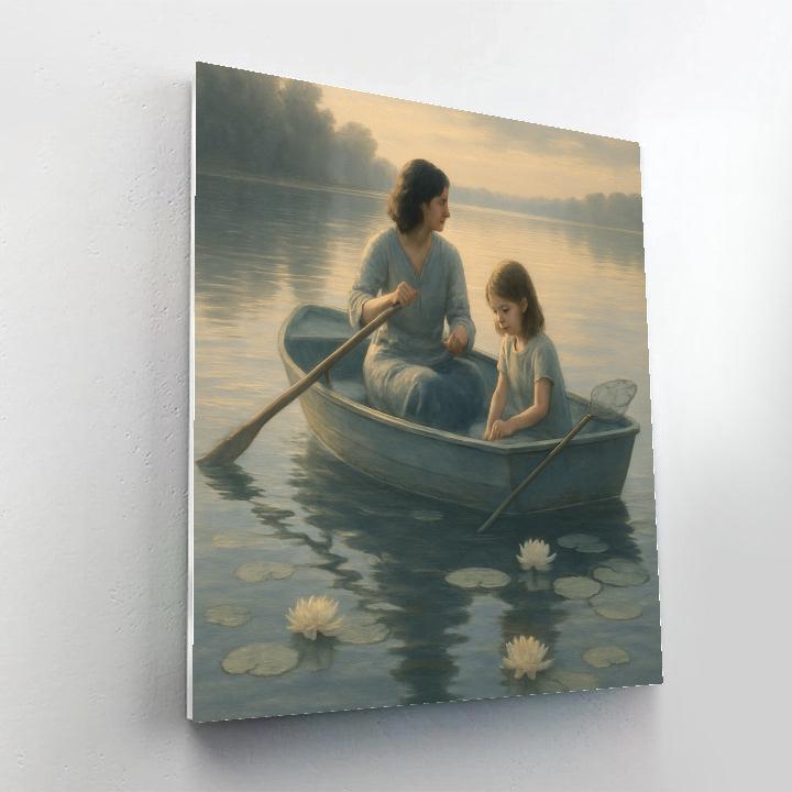 Floatboat Afternoon On The Lake paint by numbers