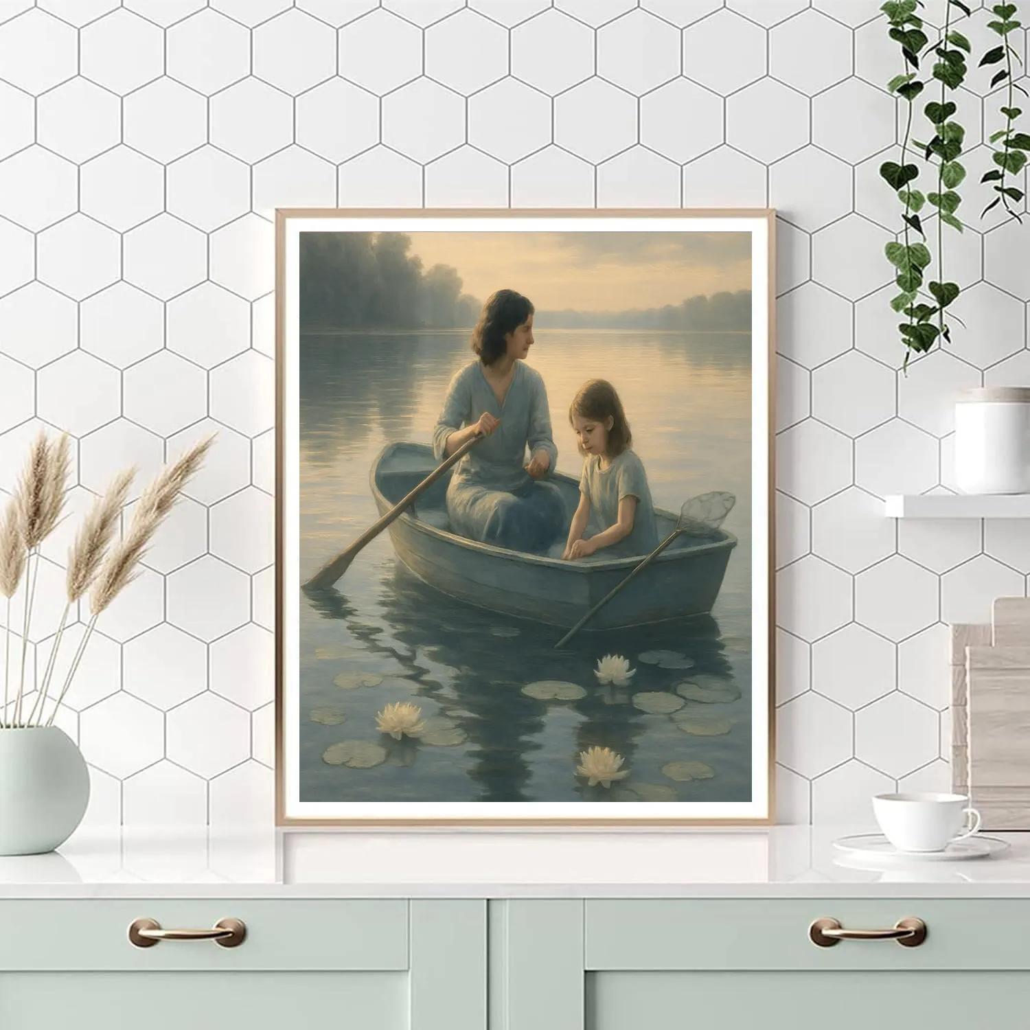 Floatboat Afternoon On The Lake paint by numbers