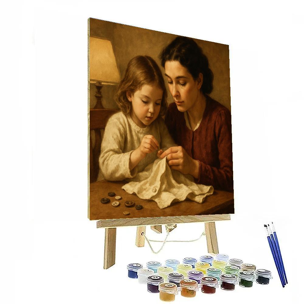 Sewing Button Memory paint by color