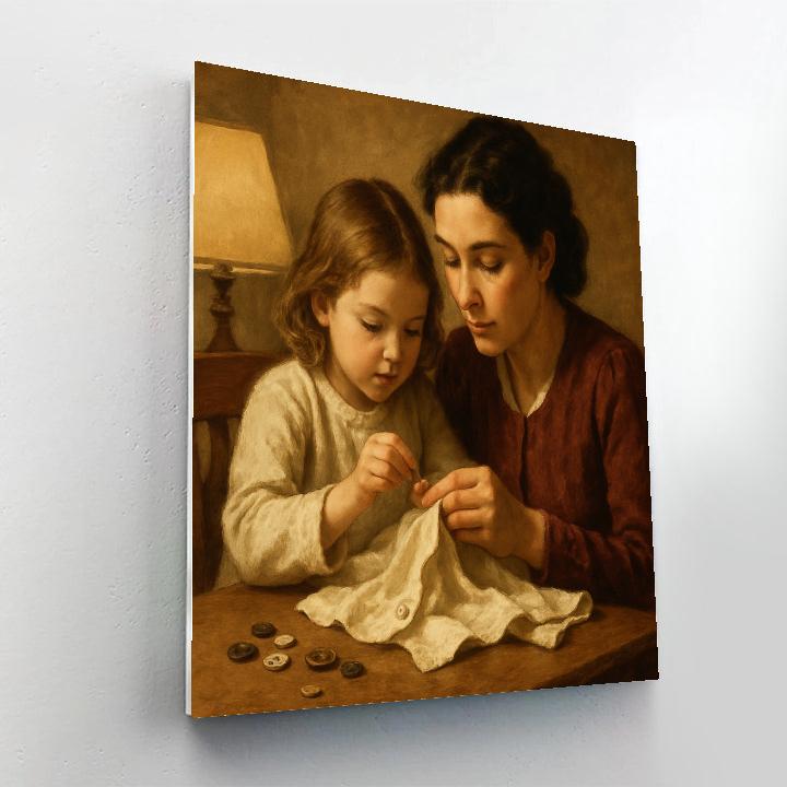 Sewing Button Memory paint by color