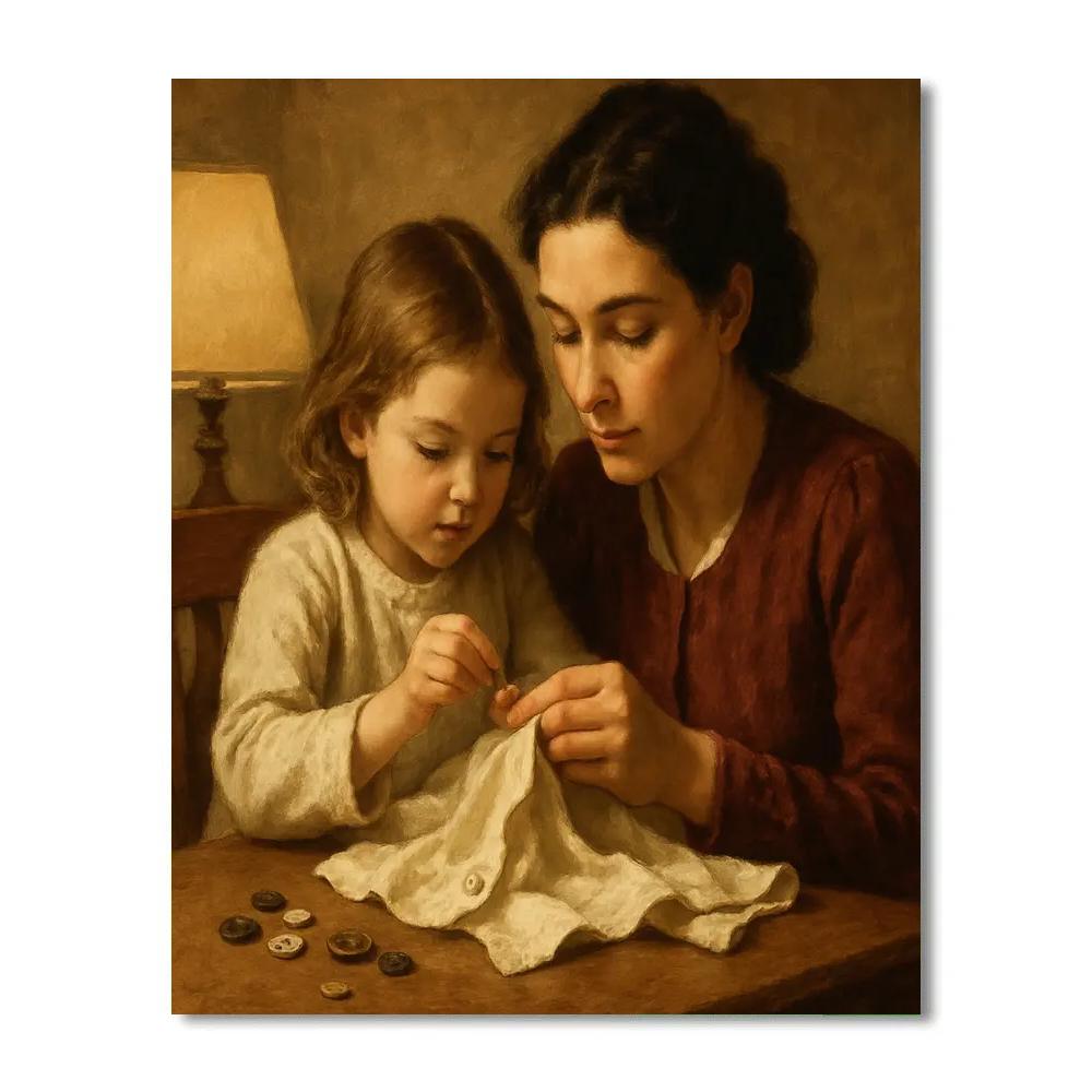 Sewing Button Memory paint by color