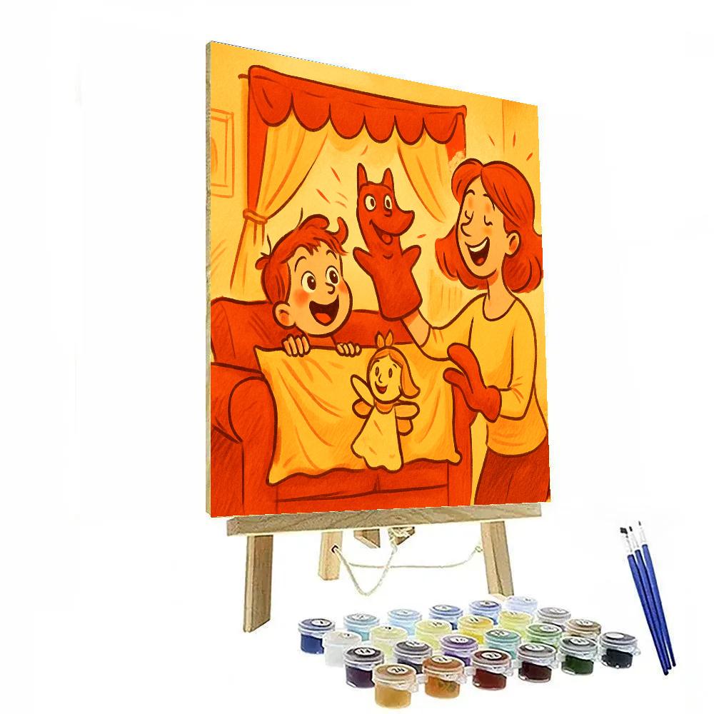 Puppet Theater Cheer Paint by numbers kits