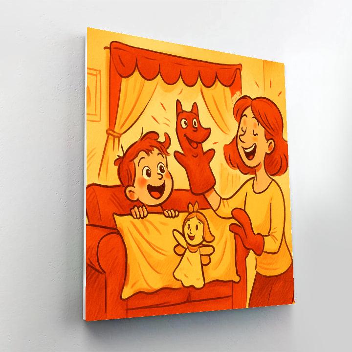 Puppet Theater Cheer Paint by numbers kits