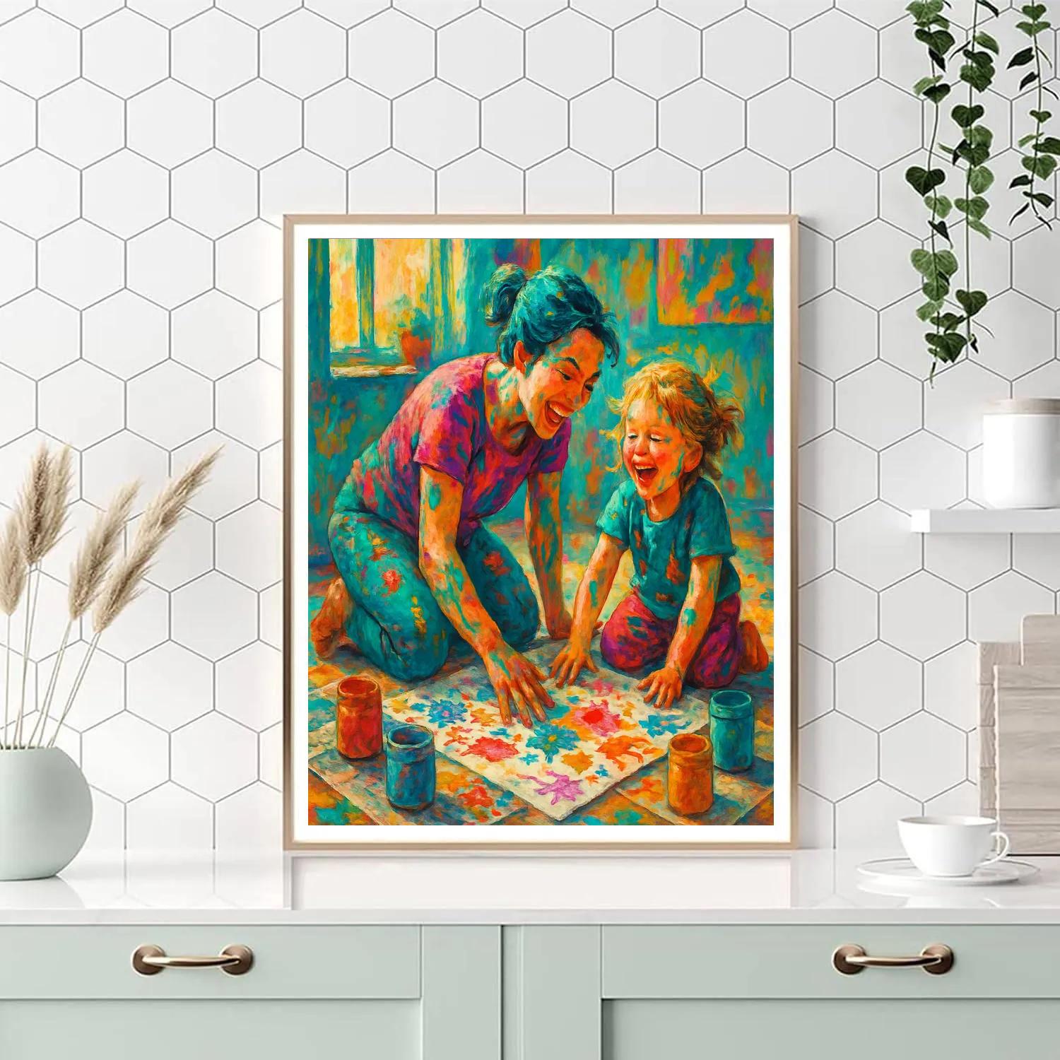 Art Studio Finger Painting Paint by numbers art