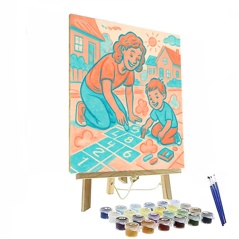 Chalk Drawing On Sidewalk Paint by numbers kits