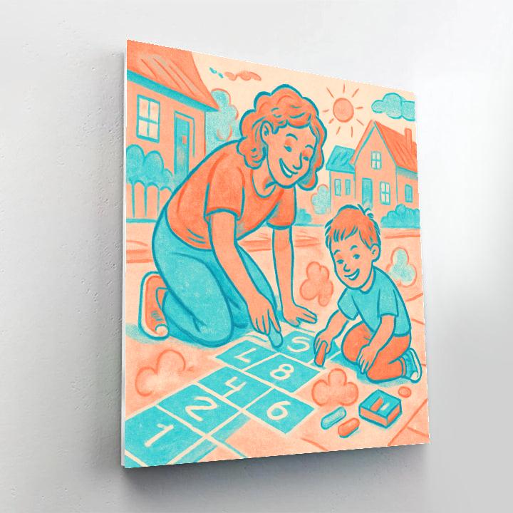 Chalk Drawing On Sidewalk Paint by numbers kits