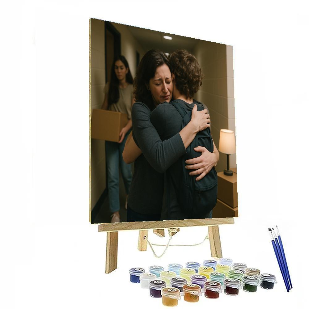 College Dorm Moving Day Hug paint by numbers