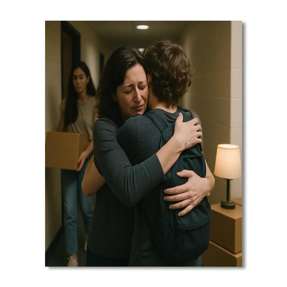 College Dorm Moving Day Hug paint by numbers