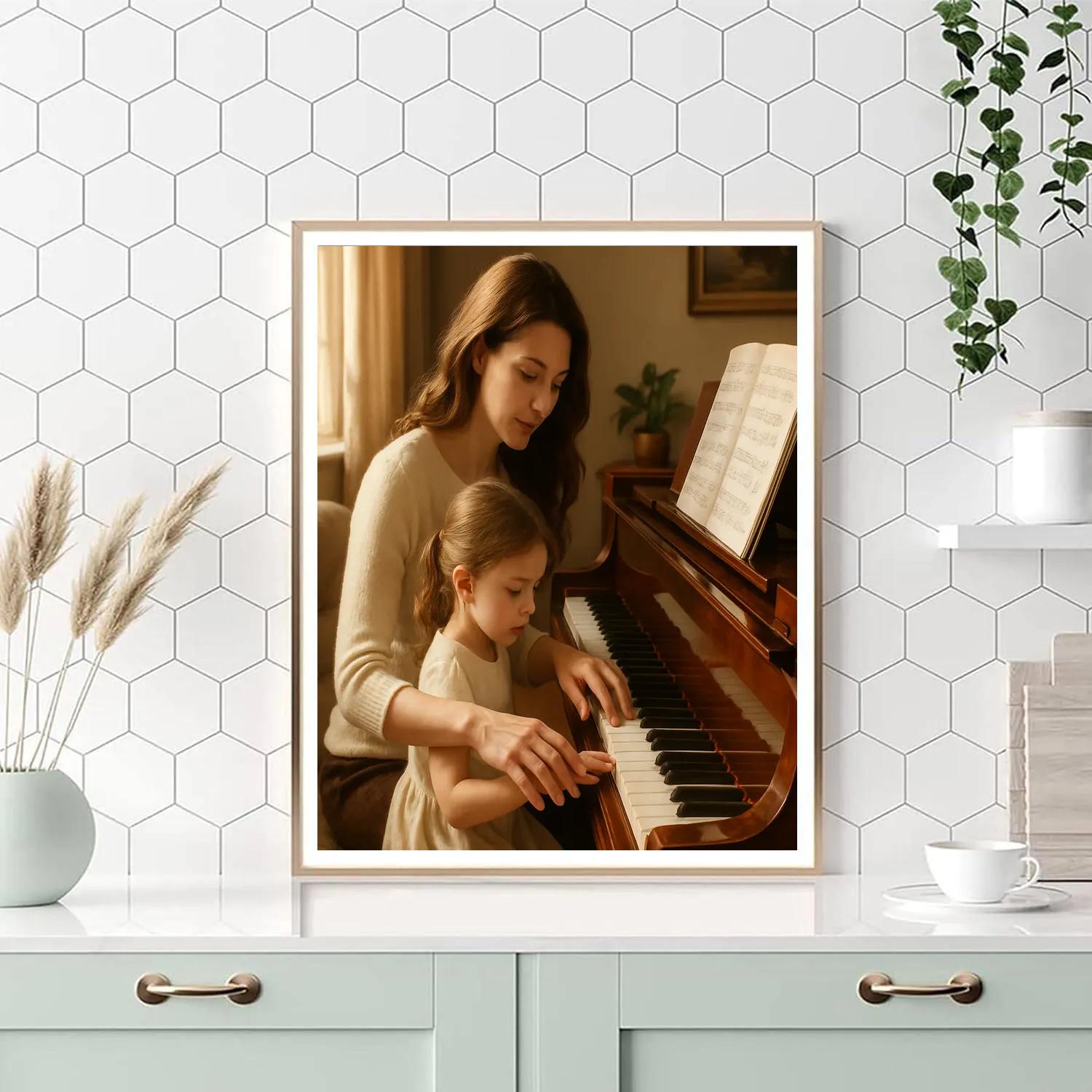 Portrait At The Piano Number painting