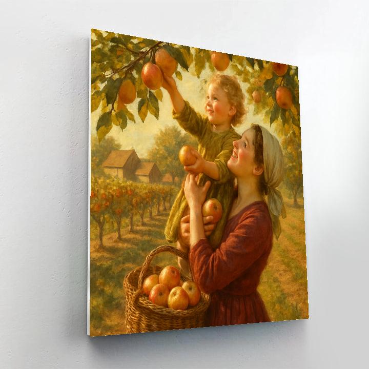 Harvest Apple Picking Duo painting number kit