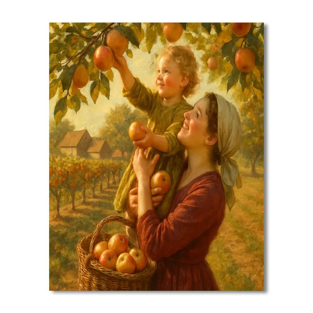 Harvest Apple Picking Duo painting number kit