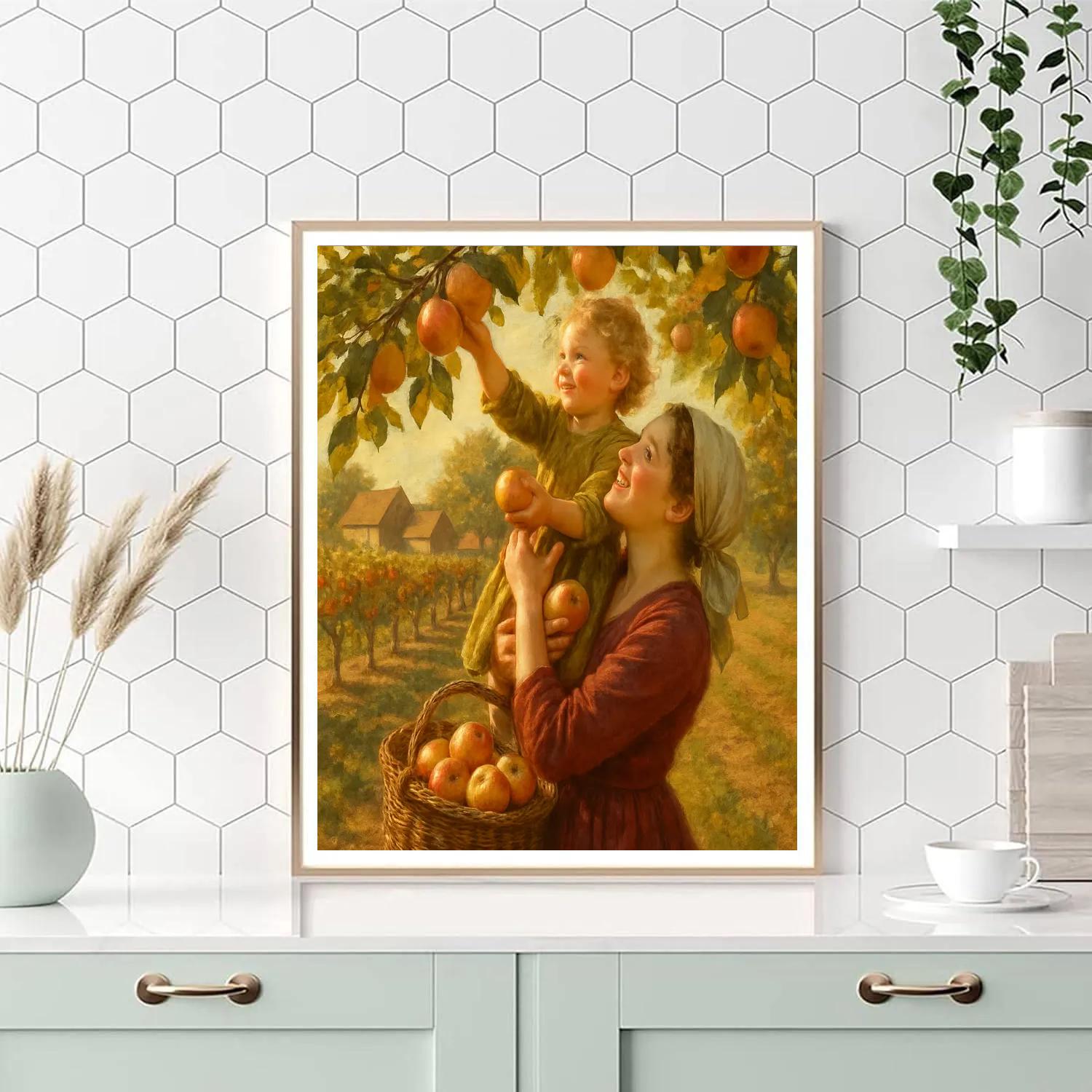 Harvest Apple Picking Duo painting number kit