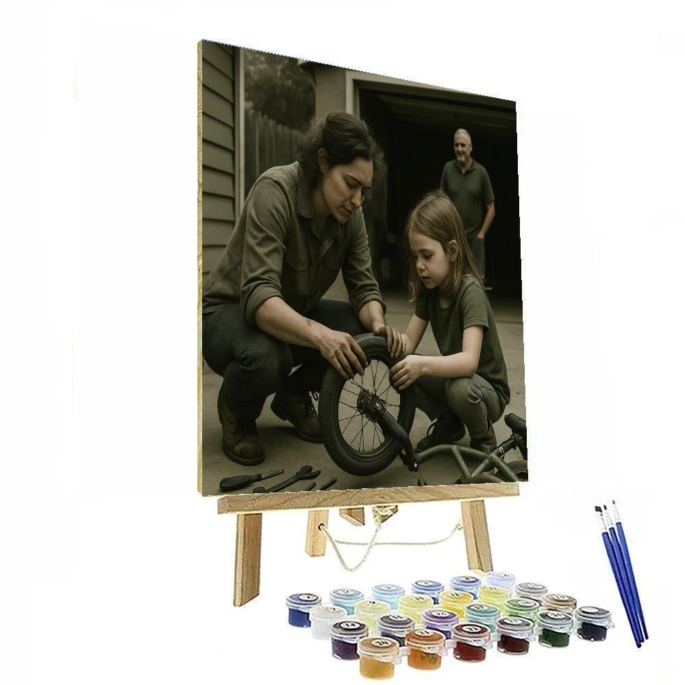 Bike Repair Between Generations paint by number